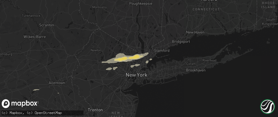 Hail map in Cresskill, NJ on July 21, 2026