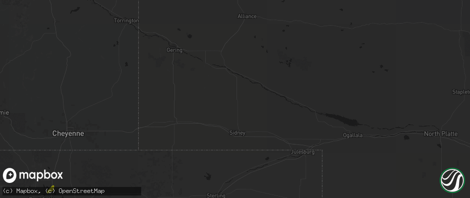 Hail map in Dalton, NE on July 21, 2026