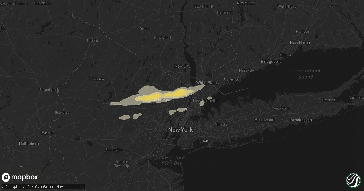 Hail map in Dumont, NJ on July 21, 2026