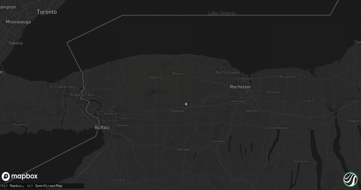 Hail map in Elba, NY on July 21, 2026