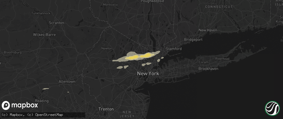 Hail map in Elmwood Park, NJ on July 21, 2026