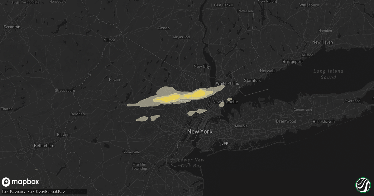 Hail map in Fair Lawn, NJ on July 21, 2026