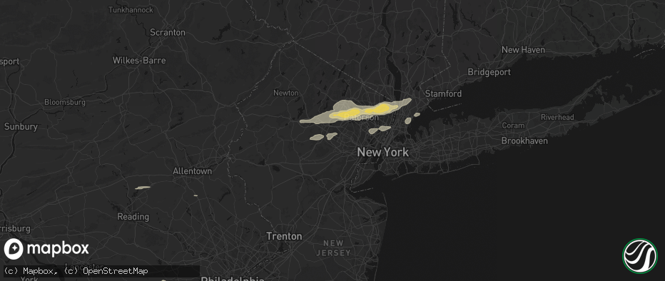 Hail map in Florham Park, NJ on July 21, 2026