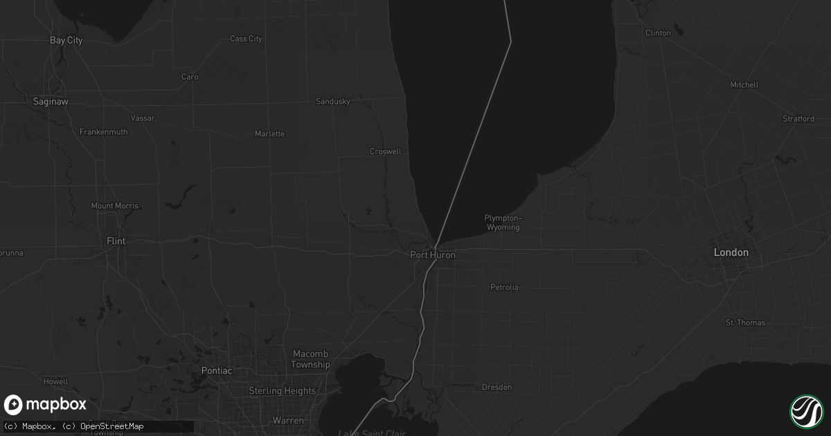 Hail map in Fort Gratiot, MI on July 21, 2026
