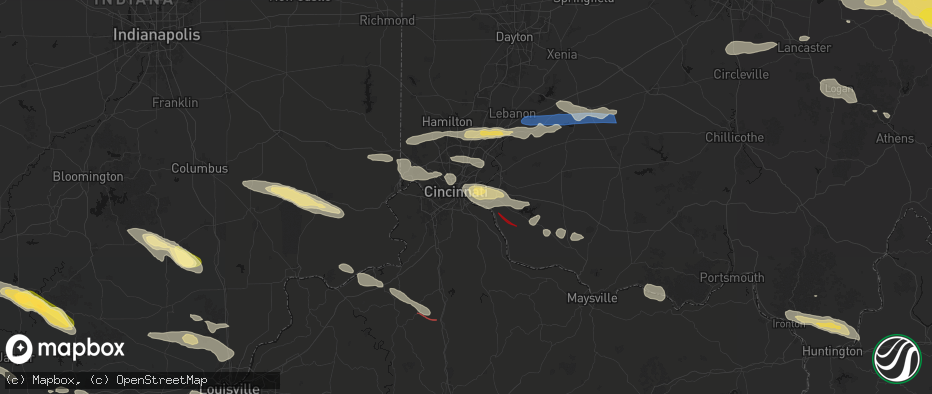 Hail map in Fort Thomas, KY on July 21, 2026