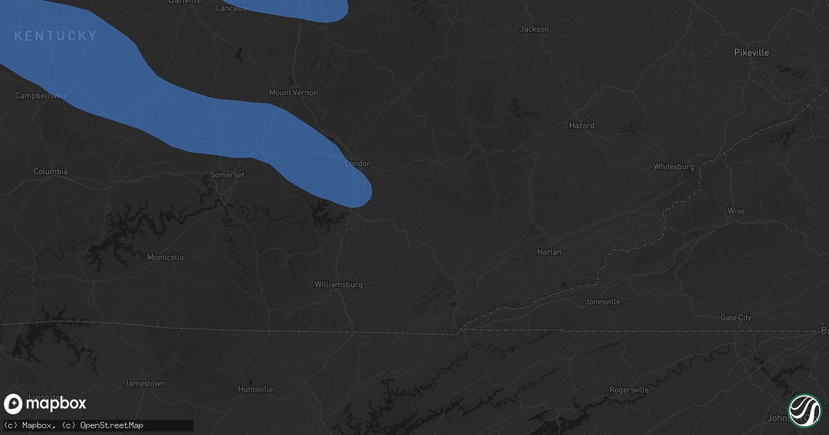Hail map in Girdler, KY on July 21, 2026