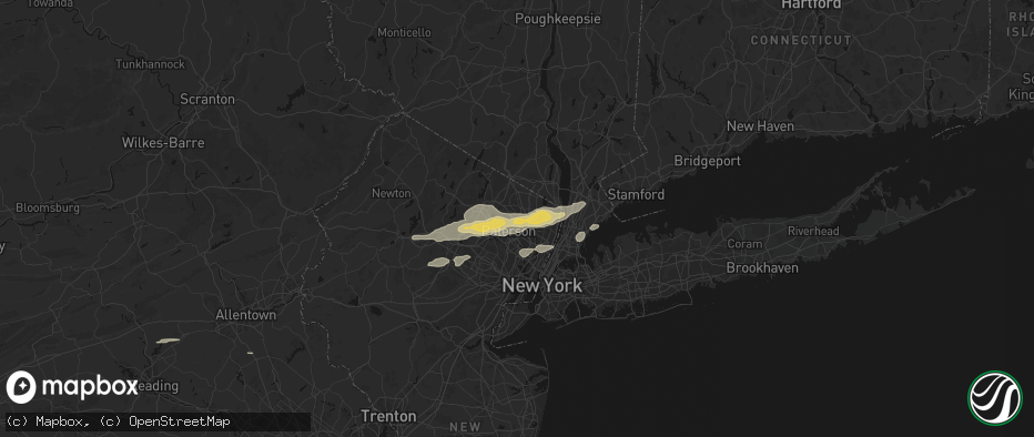 Hail map in Glen Rock, NJ on July 21, 2026