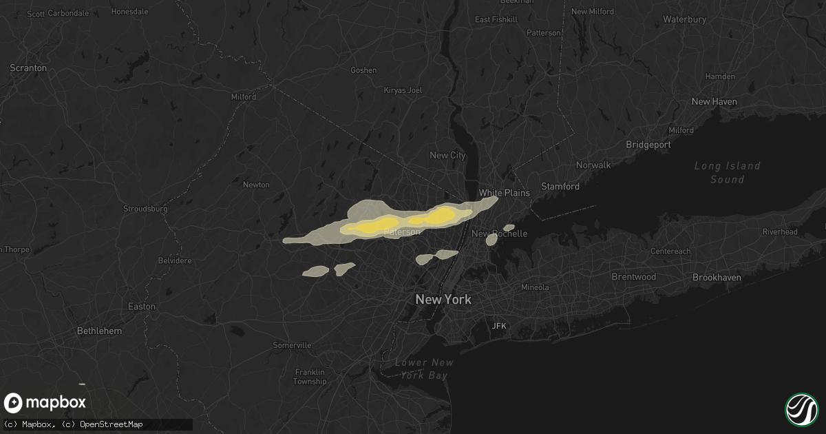 Hail map in Glen Rock, NJ on July 21, 2026