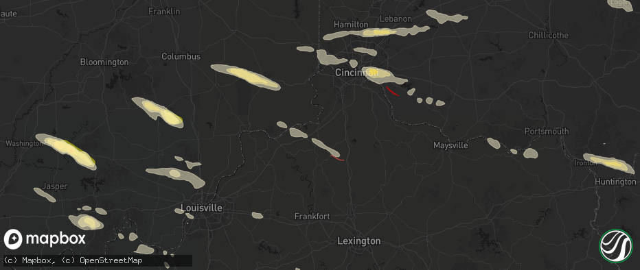 Hail map in Glencoe, KY on July 21, 2026