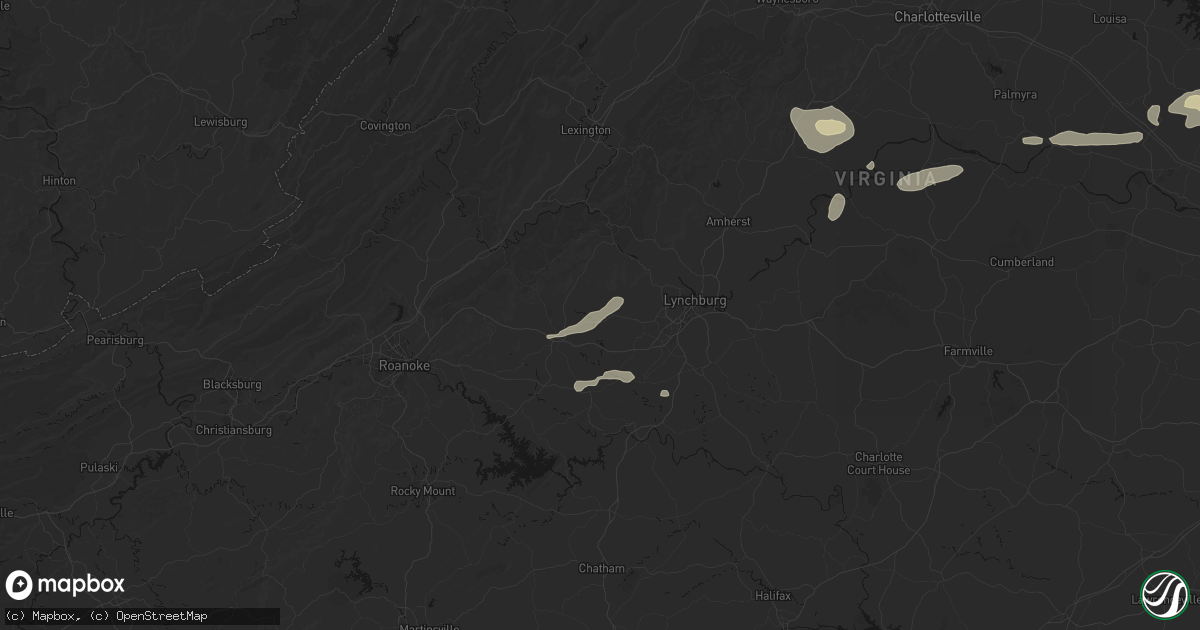 Hail map in Goode, VA on July 21, 2026