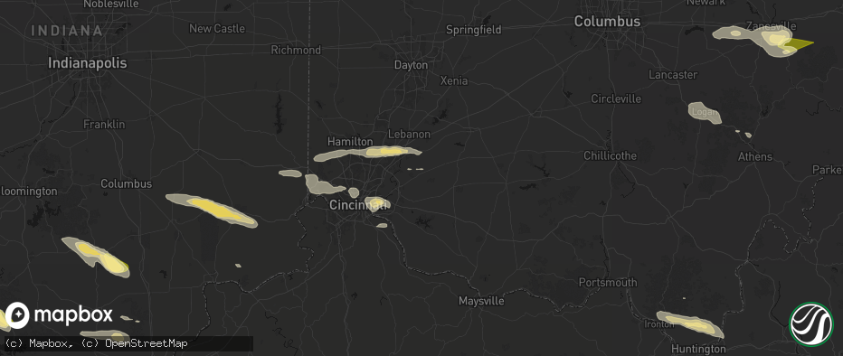 Hail map in Goshen, OH on July 21, 2026