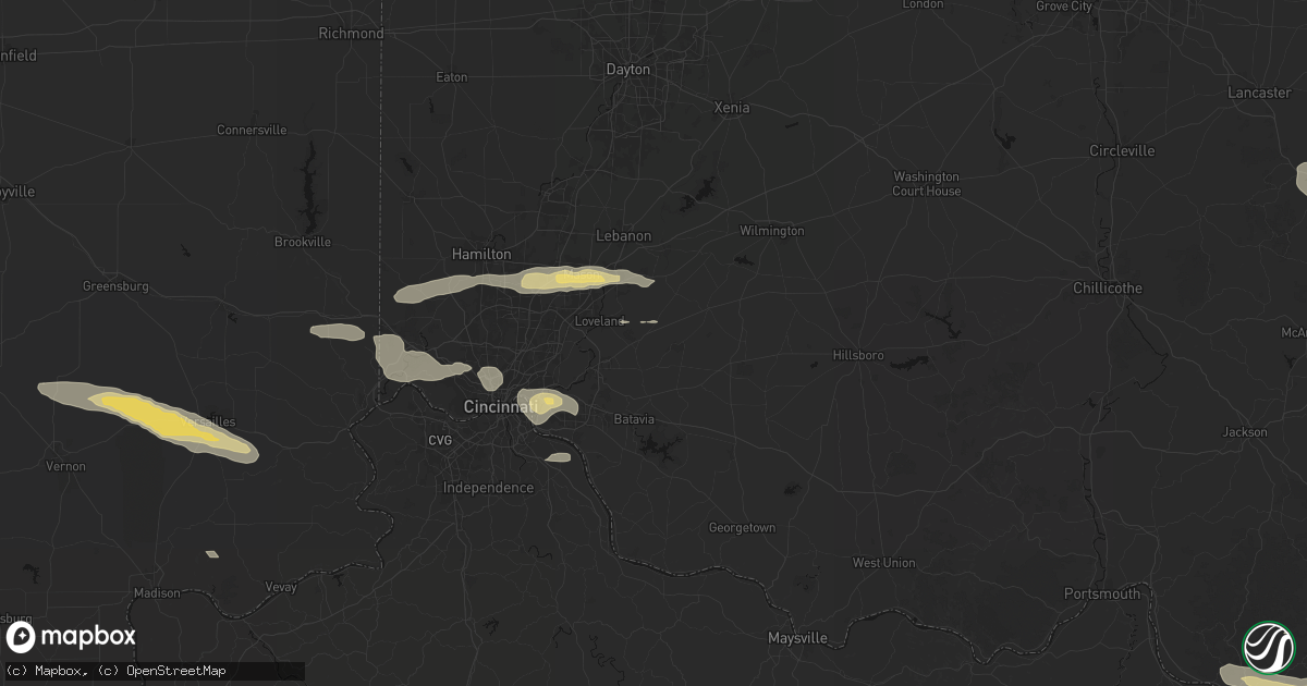 Hail map in Goshen, OH on July 21, 2026
