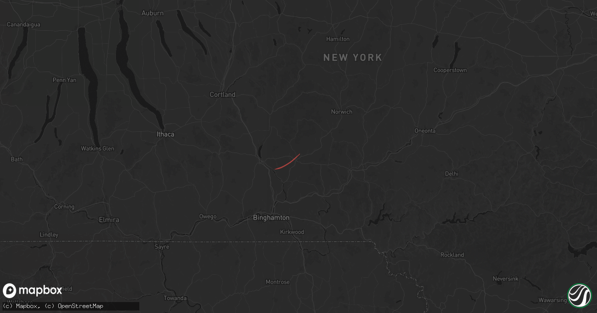 Hail map in Greene, NY on July 21, 2026