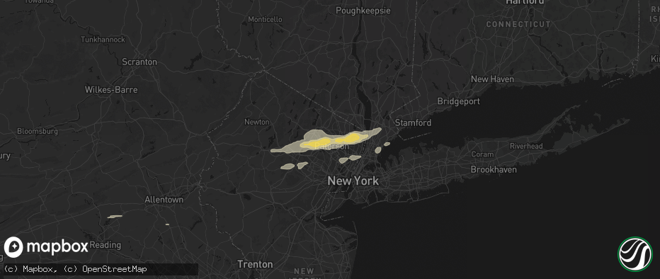 Hail map in Haledon, NJ on July 21, 2026