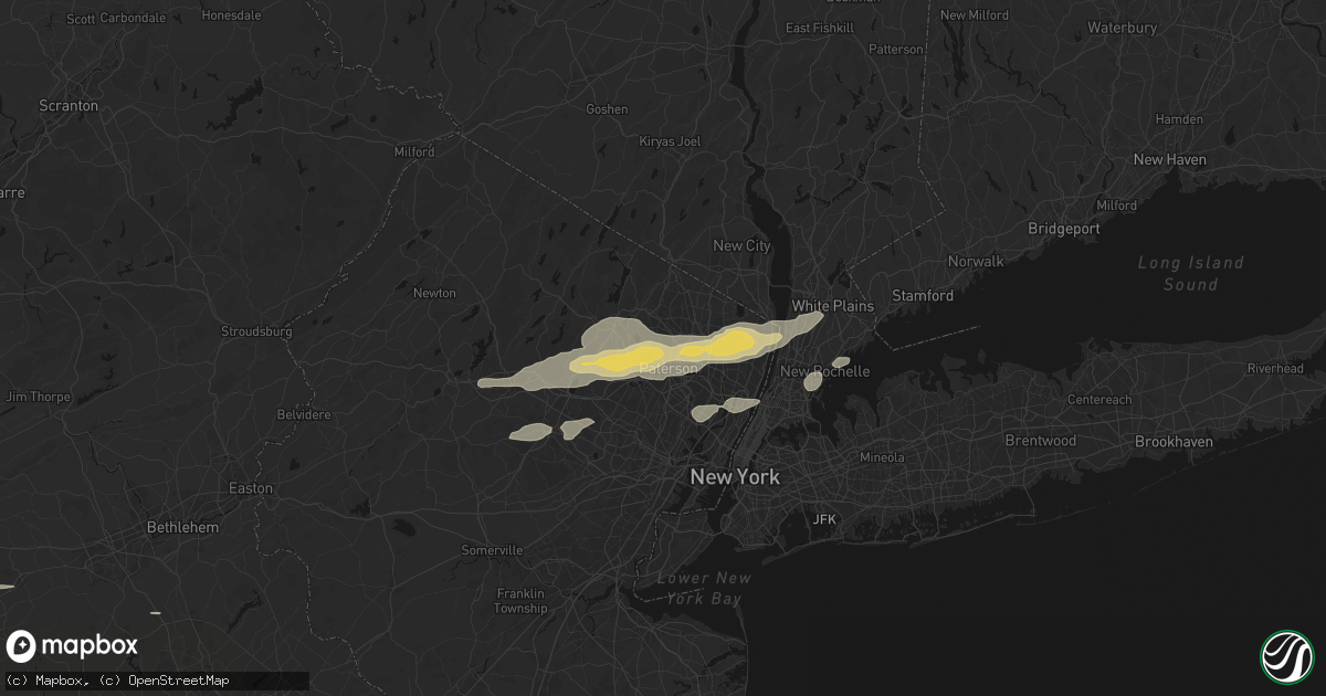 Hail map in Haledon, NJ on July 21, 2026