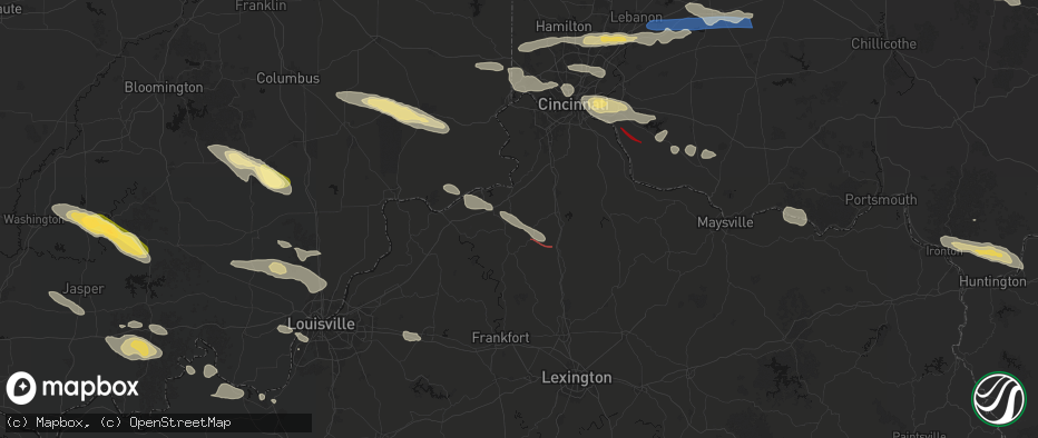 Hail map in Jonesville, KY on July 21, 2026
