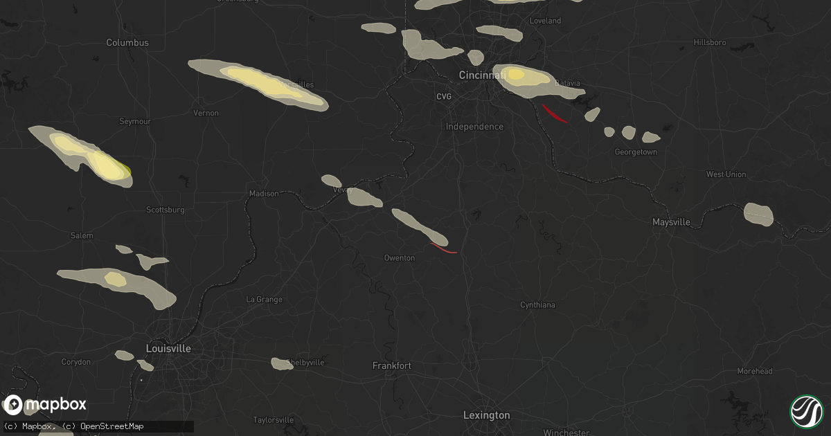 Hail map in Jonesville, KY on July 21, 2026