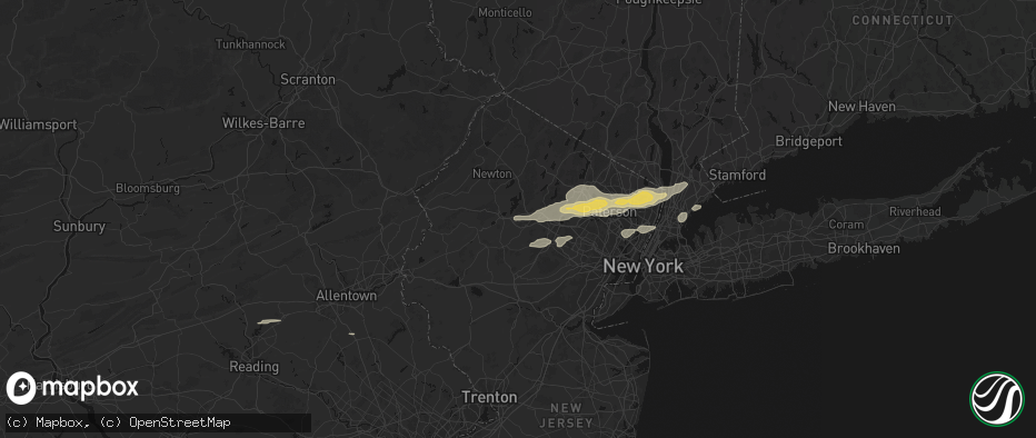 Hail map in Kenvil, NJ on July 21, 2026
