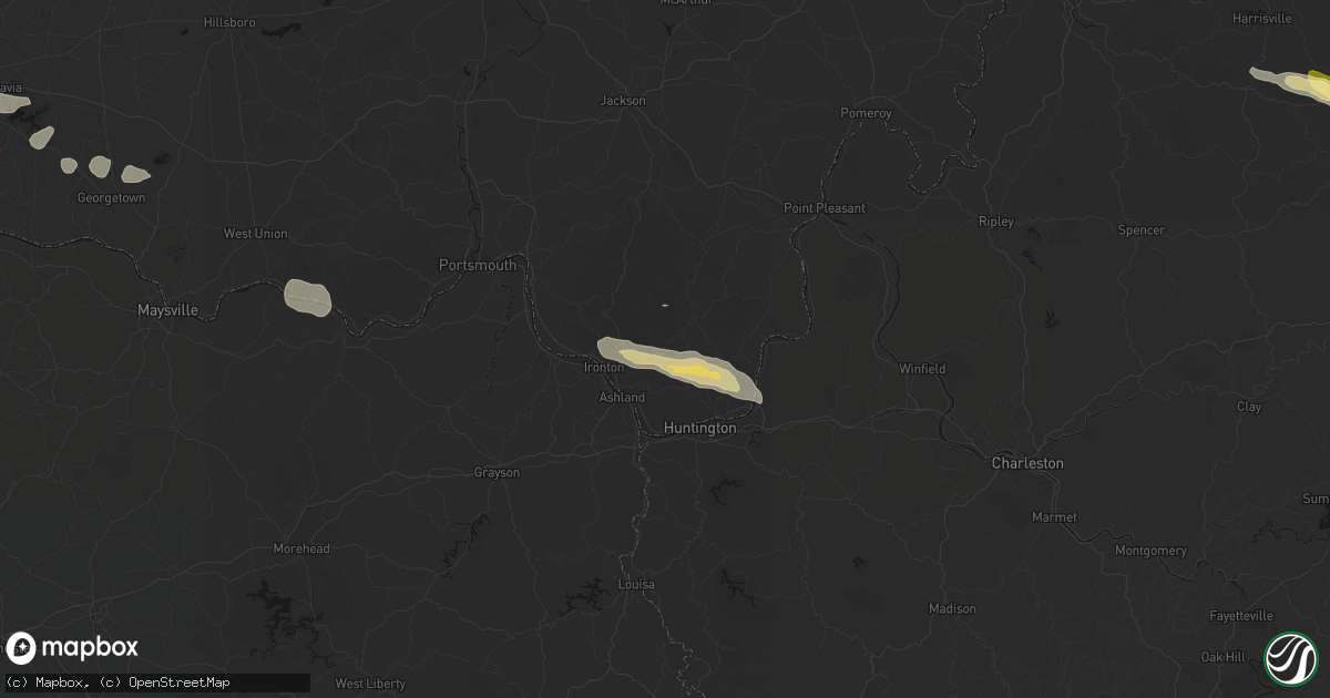 Hail map in Kitts Hill, OH on July 21, 2026