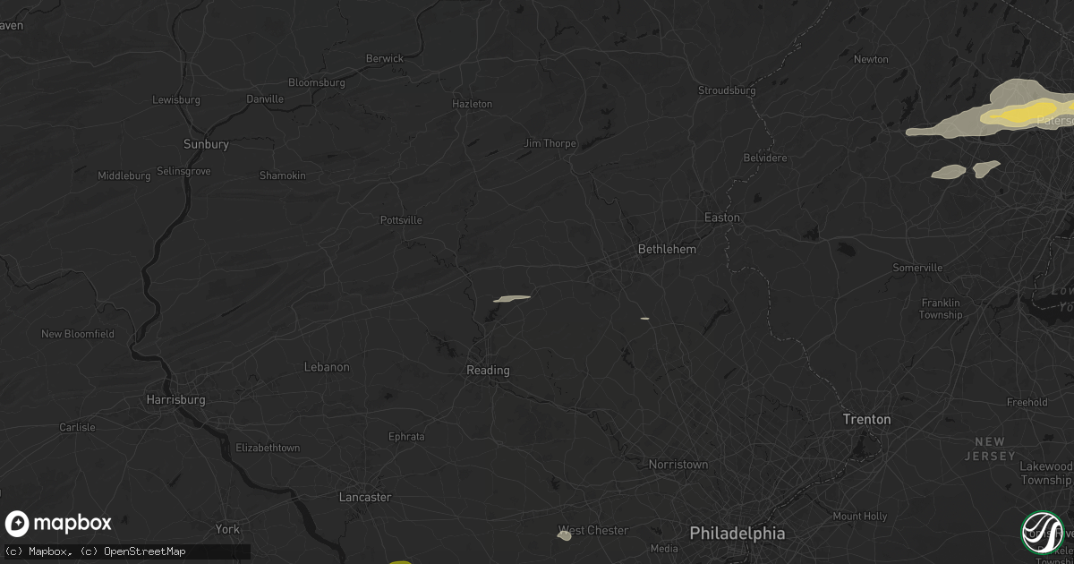 Hail map in Kutztown, PA on July 21, 2026