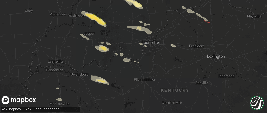 Hail map in Laconia, IN on July 21, 2026
