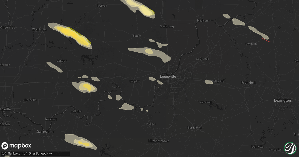 Hail map in Lanesville, IN on July 21, 2026