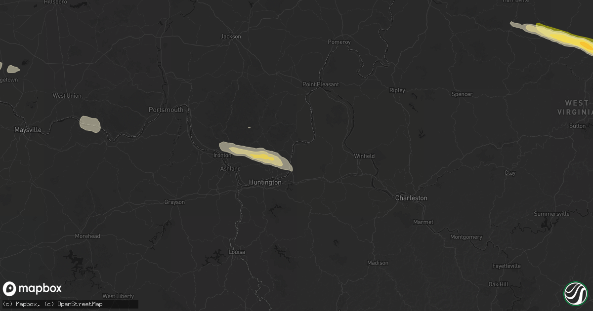 Hail map in Lesage, WV on July 21, 2026