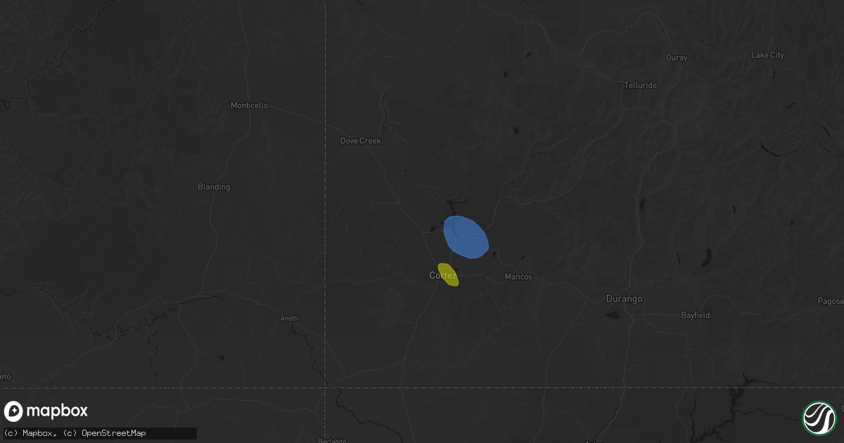 Hail map in Lewis, CO on July 21, 2026