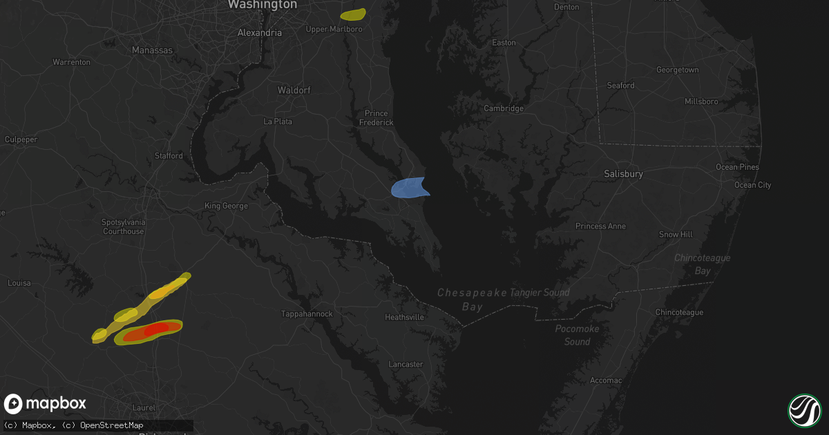 Hail map in Lexington Park, MD on July 21, 2026