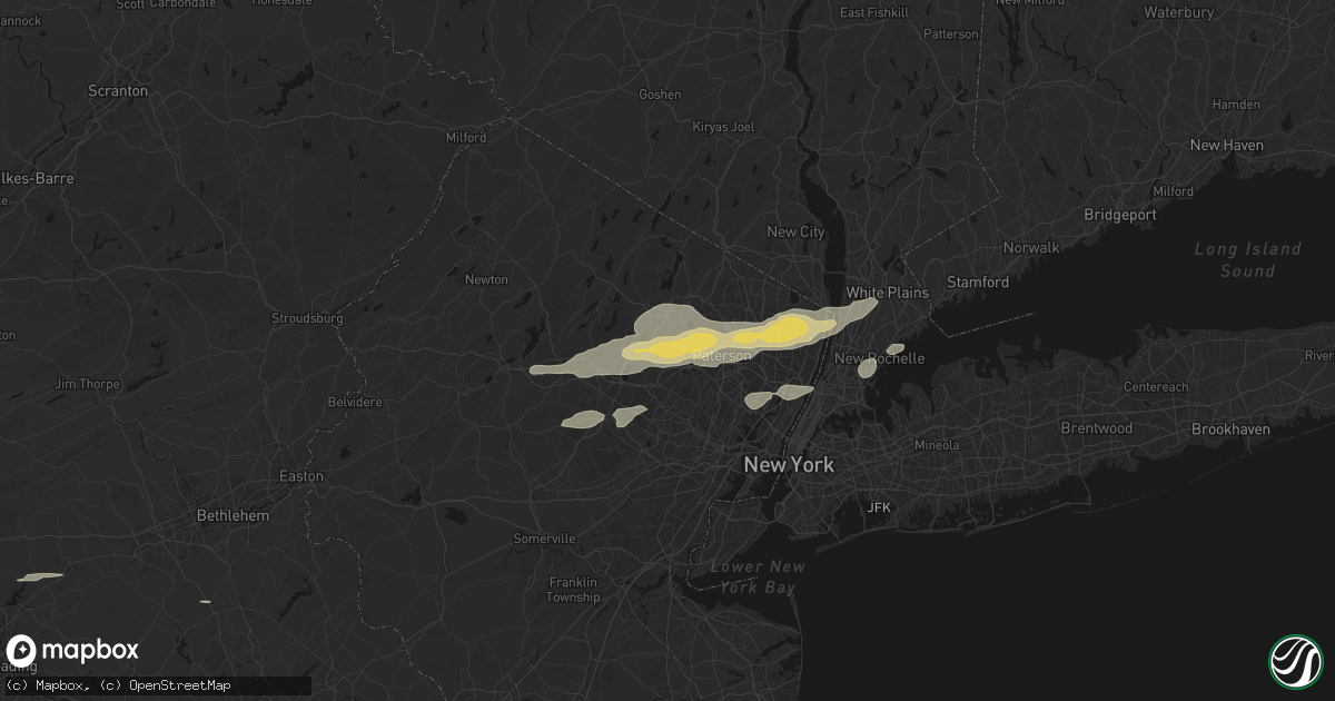 Hail map in Lincoln Park, NJ on July 21, 2026