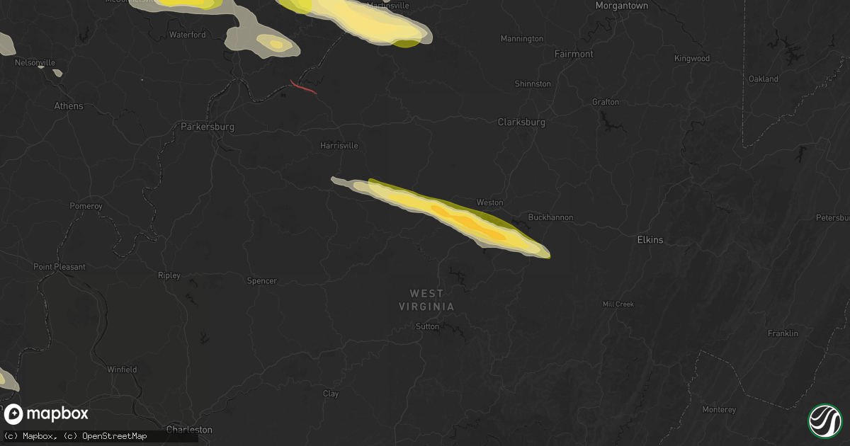 Hail map in Linn, WV on July 21, 2026