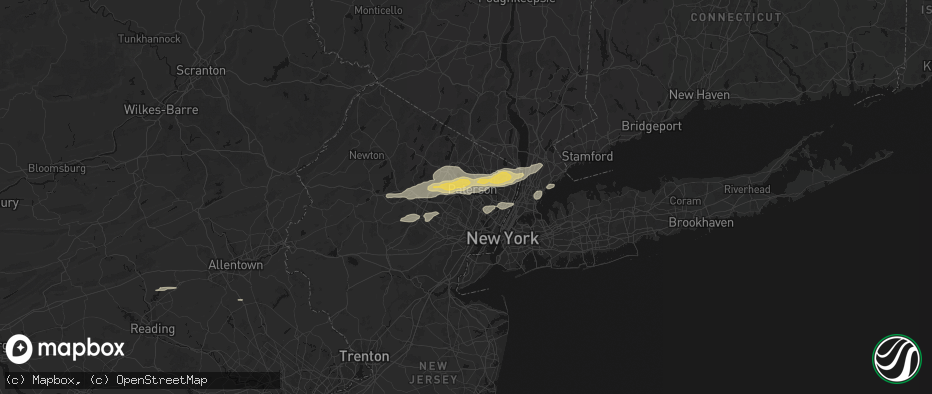 Hail map in Little Falls, NJ on July 21, 2026