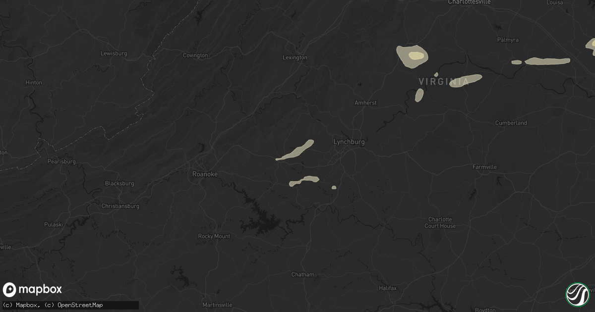 Hail map in Lowry, VA on July 21, 2026