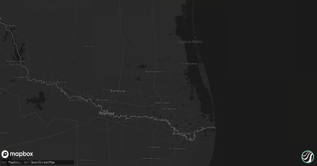 Hail map in Lyford, TX on July 21, 2026
