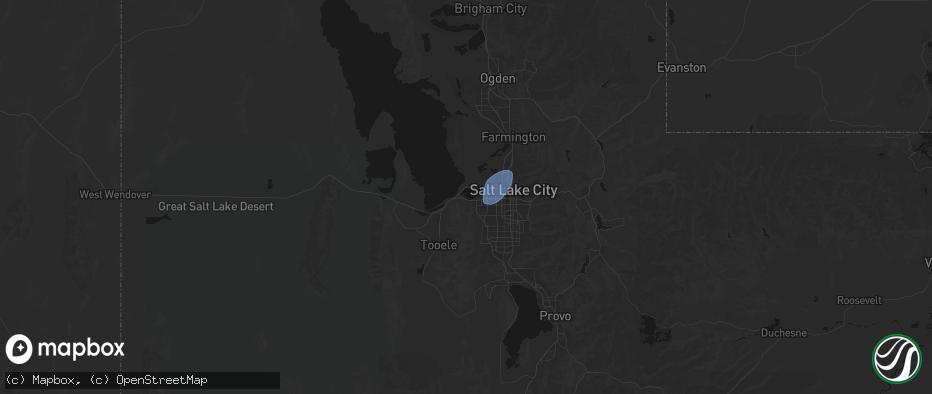 Hail map in Magna, UT on July 21, 2026