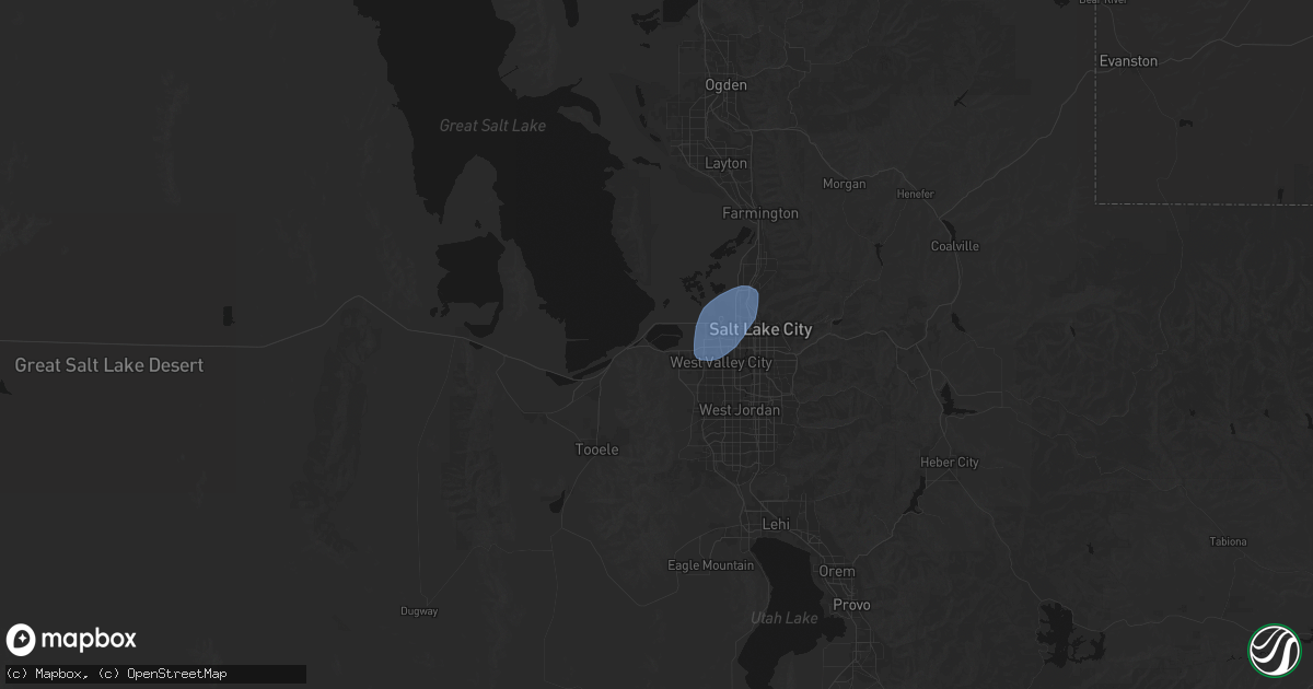 Hail map in Magna, UT on July 21, 2026