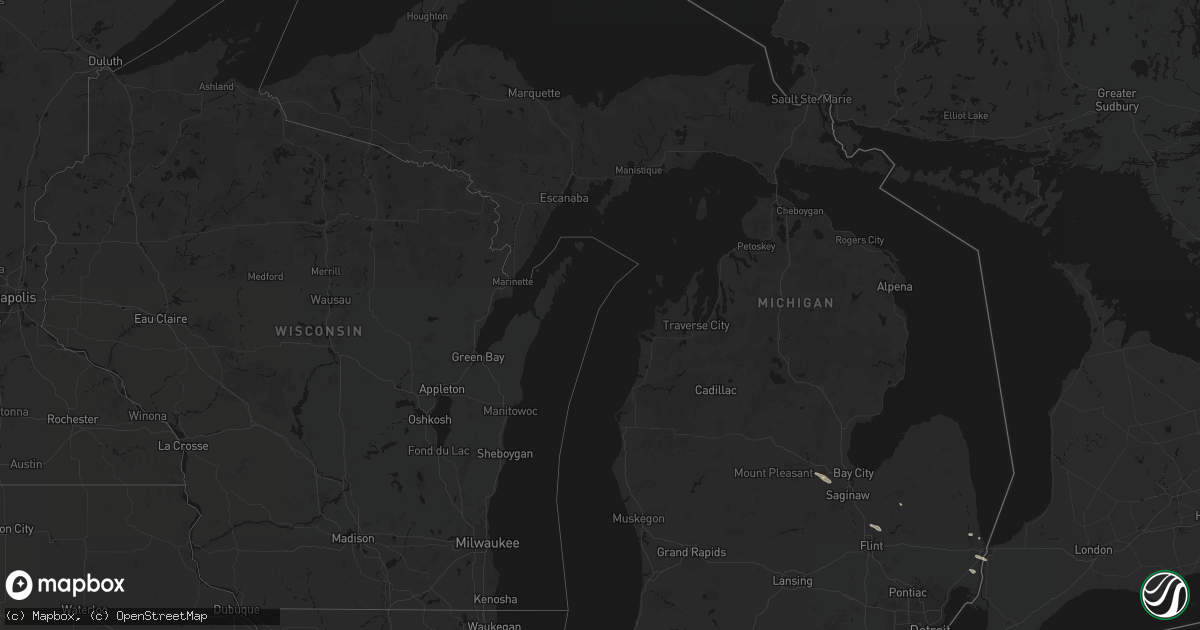 Hail map in Michigan on July 21, 2026