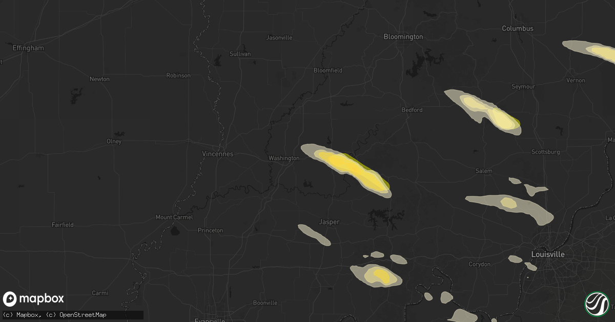 Hail map in Montgomery, IN on July 21, 2026