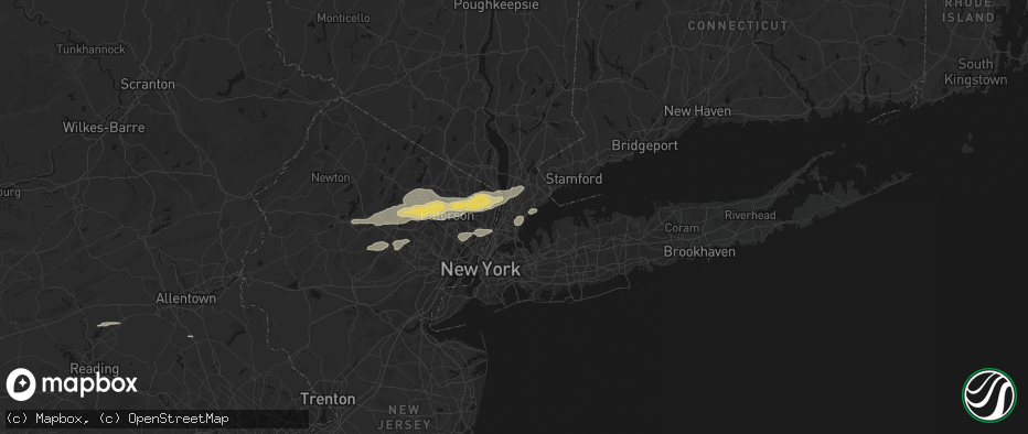 Hail map in Mount Vernon, NY on July 21, 2026
