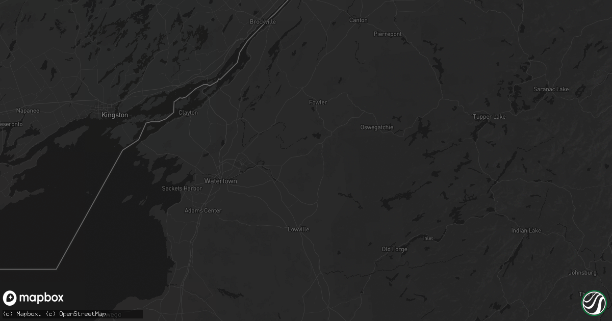 Hail map in Natural Bridge, NY on July 21, 2026