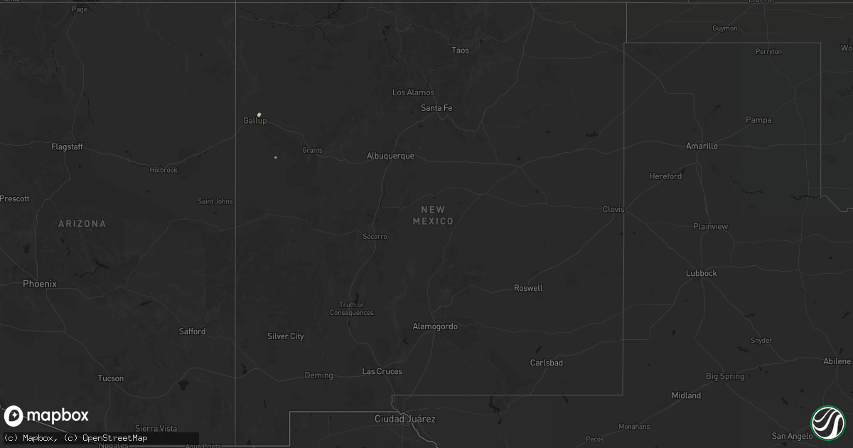 Hail map in New Mexico on July 21, 2026