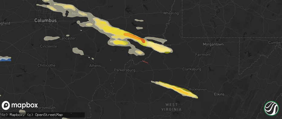 Hail map in Newport, OH on July 21, 2026