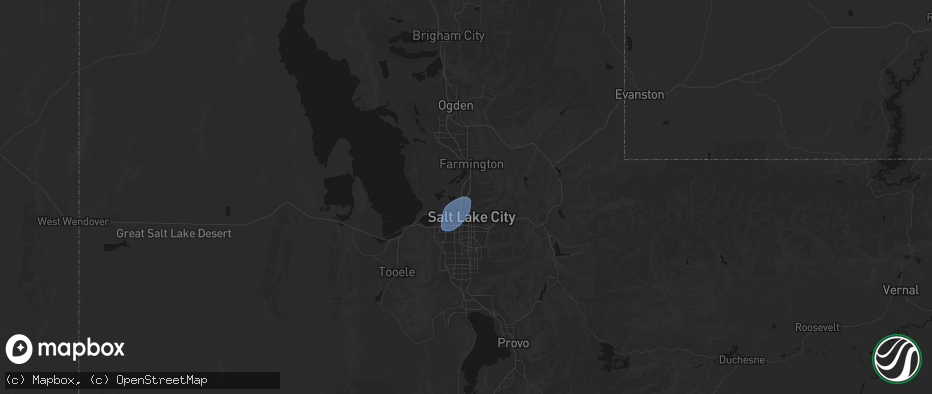 Hail map in North Salt Lake, UT on July 21, 2026
