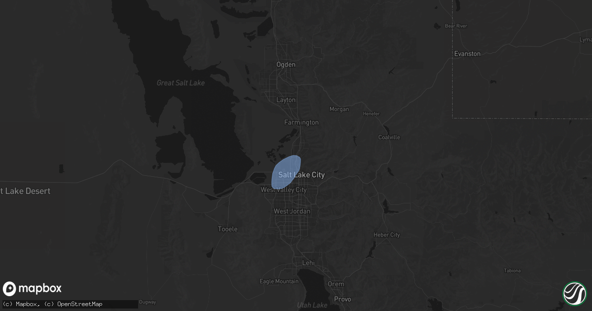 Hail map in North Salt Lake, UT on July 21, 2026