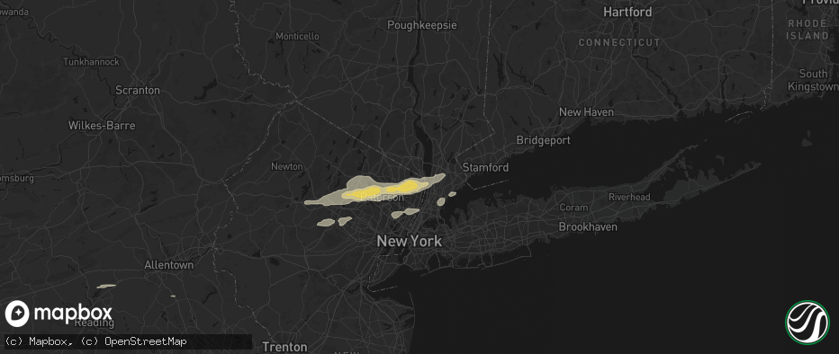 Hail map in Northvale, NJ on July 21, 2026