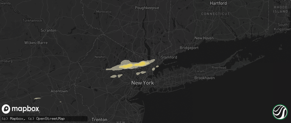 Hail map in Norwood, NJ on July 21, 2026