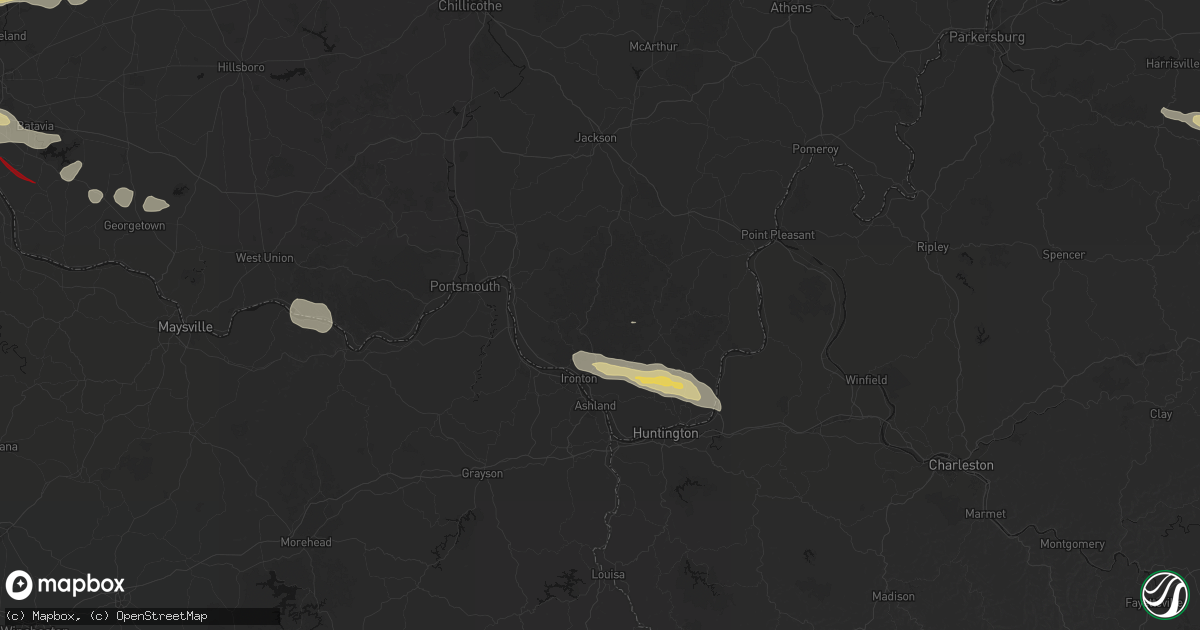 Hail map in Pedro, OH on July 21, 2026