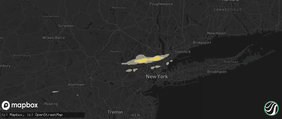 Hail map in Pequannock, NJ on July 21, 2026