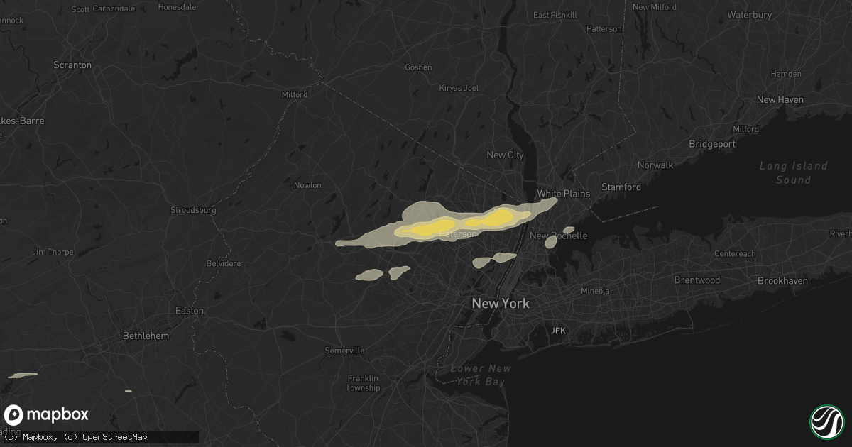 Hail map in Pequannock, NJ on July 21, 2026