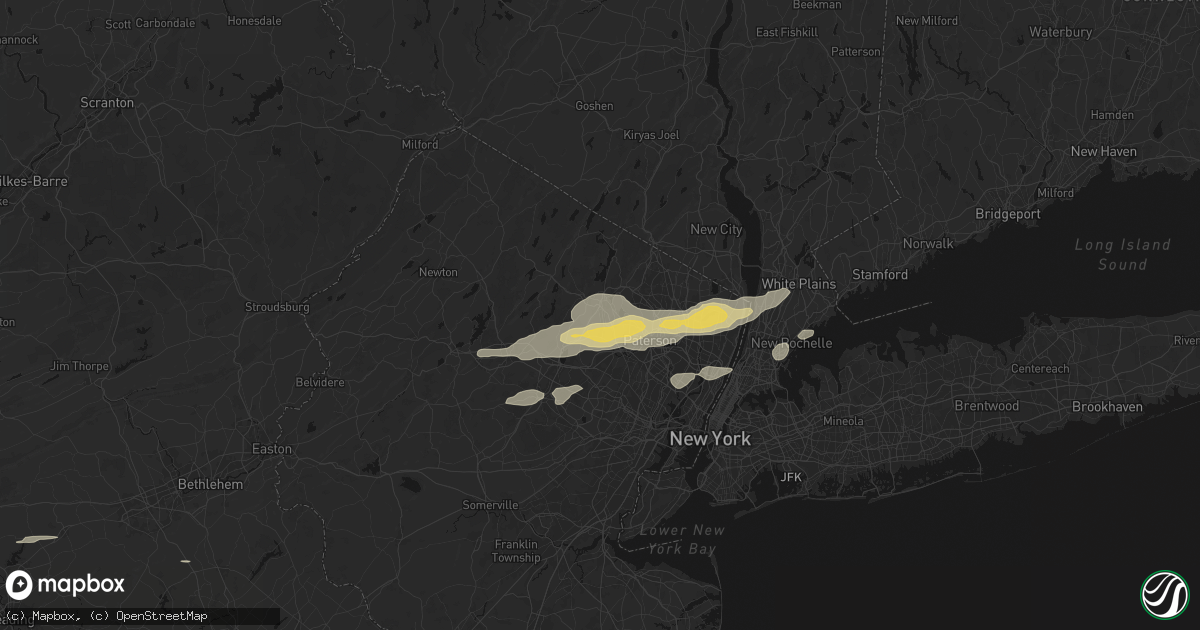 Hail map in Pompton Plains, NJ on July 21, 2026